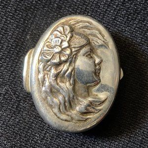Lovely Lady Sterling Pill Box